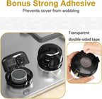 10Pcs Stove Locks,Child Safety Oven Knob Covers Stove Lock,Stove Stopper Knob Safety Covers,Stove Protector for Kids(Transparent Black)