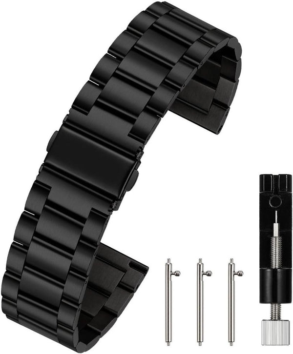 Quick Release Watch Strap,16mm 18mm 20mm 22mm 24mm Premium Solid Stainless Steel Watch Band Replacement
