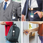 Metal Badge Reels - 3 Pcs Retractable Badge Holder with Belt Clip Key Ring for ID, Key, Name Card Holder