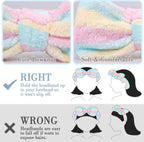 9PCS Spa Headband Kit for Women & Girls: Bowknot Makeup Headbands with Wristbands for Face Skincare, Bathing, Yoga (Pink, Blue, White)