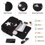 Aesthetic Messenger Bag Cute Tote Bags Y2K Star Shoulder Bag Canvas Tote Bag Kawaii Crossbody Bag for Women