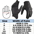Motorcycle Leather Gloves for Men Touchscreen Motocross Gloves Moto Gloves Dirt Bike Biker Riding Gloves Black
