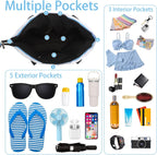 Jercery Waterproof Beach Bags for Women Vacation, Large Beach Tote Bag with Zipper for Travel, Pool, Swimming, Shopping