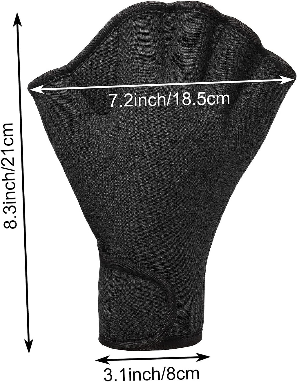 2 Pairs Swimming Gloves Swim Training Gloves Neoprene Gloves Webbed Fitness Water Resistance Training Gloves for Swimming Diving with Wrist Strap