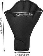 2 Pairs Swimming Gloves Swim Training Gloves Neoprene Gloves Webbed Fitness Water Resistance Training Gloves for Swimming Diving with Wrist Strap