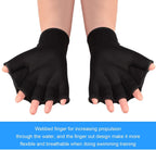 2 Pairs Swimming Gloves Swim Training Gloves Neoprene Gloves Webbed Fitness Water Resistance Training Gloves for Swimming Diving with Wrist Strap
