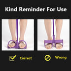 6-Tube Pedal Resistance Band, Premium Elastic Tension Rope for Full Body Workout, Natural Latex Fitness Bands for Strength Training,Yoga Stretching Slimming Training, Home Gym Exercise Equipment