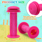 Kids Bike Handlebar Grips,Bike Handle Grips for Boys Girls,105mm Non-Slip Soft Rubber with Mushroom Suitable for Kids Bike