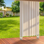 12 Pack Outdoor Curtain Weight Bags, Patio Curtain Sandbag with Sealed Bags and Clips, Reusable Drapery Weighted Bags for Home Outdoor Pergola Gazebo Front Porch (Beige)