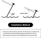 10 Pcs Tent Pegs Heavy Duty Metal Tent Stakes Heavy Duty 7.87inch Ground Pegs for Awnings for Hard Ground, Camping