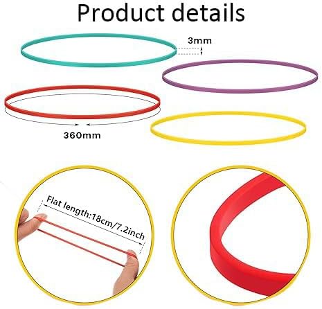 120 Pcs Large Rubber Bands Heavy Duty,7 Inch Extra Long Jumbo Elastic Bands for Home, Kitchen & Office, Industrial Strength in 4 Colors