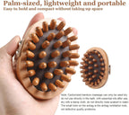 Meridian Pressure Brush, Wood Therapy Massage Tools for Belly Fat, Handheld Wooden Massager Body Brush for Cellulite Remover, Body Shaping and Muscle Pain Relief (2 PCS)