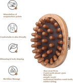 Meridian Pressure Brush, Wood Therapy Massage Tools for Belly Fat, Handheld Wooden Massager Body Brush for Cellulite Remover, Body Shaping and Muscle Pain Relief (2 PCS)