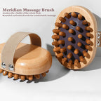 Meridian Pressure Brush, Wood Therapy Massage Tools for Belly Fat, Handheld Wooden Massager Body Brush for Cellulite Remover, Body Shaping and Muscle Pain Relief (2 PCS)