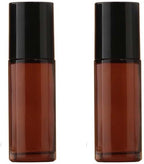 2Pcs Brown 50ml Glass Essential Oil Roller Bottles,Large Empty Roller Bottles Refillable,Deodorant Bottle Containers Rollerball for Fragrance Refillable Containers Accessories