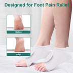 2pcs Castor Oil Pack Wrap for Ankle, Adjustable Ankle Castor Oil Wrap for Plantar Fasciitis Relief, Reusable Plantar Fasciitis Brace Castor Oil Compress for Men & Women, White