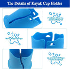 Paddle Board Drink Holder,Kayak Drink Holder,SUP Paddle Board Cup Holder,Fishing Tool and Lures Storage, Kayak Water Bottle Holder,Fit Most Large-Sized Cups (2pcs)