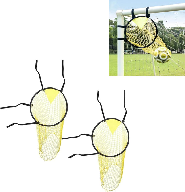 2 Pcs Portable Foldable Soccer Target Goal Net Practice Equipment for - Outdoor