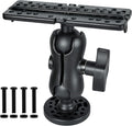 Fish Finder Mount Base, Universal 360° Rotation Ball-Mount Bracket, Nylon & Stainless Steel Electronic Holder for Marine Boat Kayak Pontoon Canoe Helix Garmin, 4*Srews, 4*Nuts