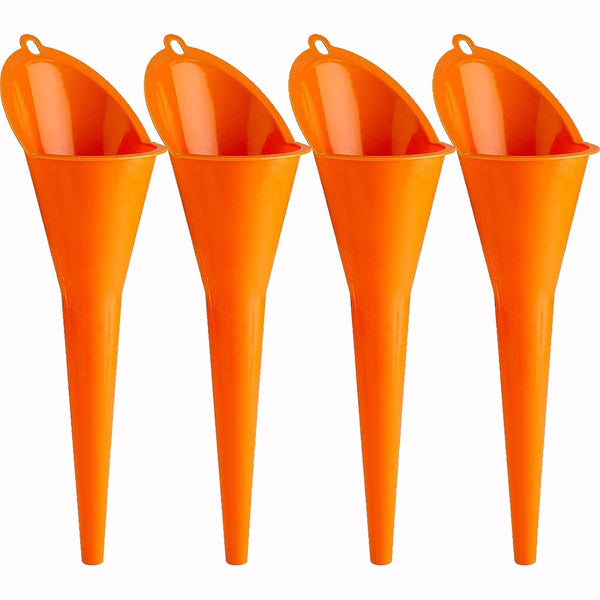 Long-Neck Automotive Oil Funnel Set (4 pcs)