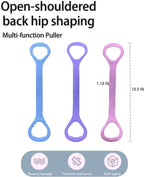 Figure 8 Fitness Resistance Band, Elastic Bands for Working Out,Arm,Back Training Elastic Ropes, Exercise Equipment for Yoga, Pilates,Physical Therapy,Stretching（3 Pack）