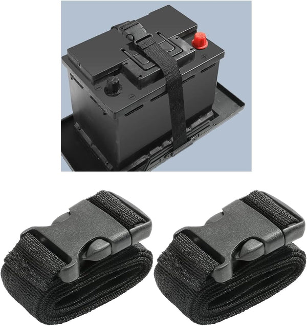 Battery Box Strap - Adjustable Buckle, Auto & Trailer Hold Down Strap - 2 PCS Pack (39 Inch, Quick Release)
