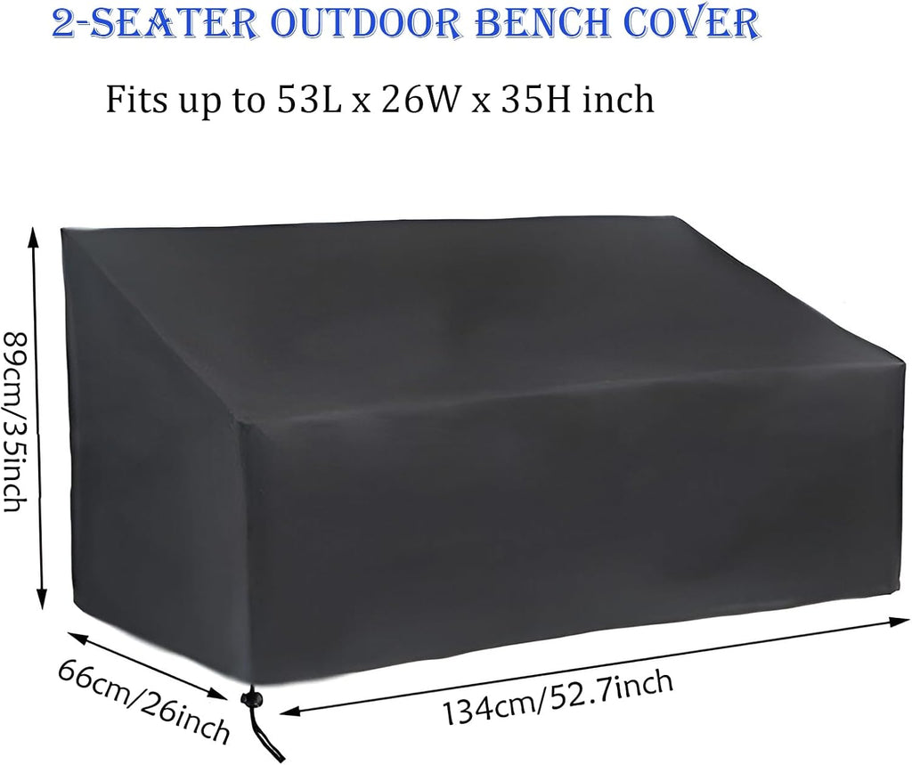 Patio Sofa Cover,Waterproof Patio Furniture Cover,Sofa Cover,Outdoor Sofa Cover,UV Proof,Fast Fading,Durable And Waterproof Patio Furniture Cover,For 2-Seater Outdoor Sofa