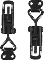 6 Pack Adjustable Toggle Clamp, Black Pull Latch,Heavy Duty Toggle Latch Hasp Clamp,4001 Lockable Quick Release Pull Metal Draw Latch for Door, Box Case Trunk, Smoker Door, Jig