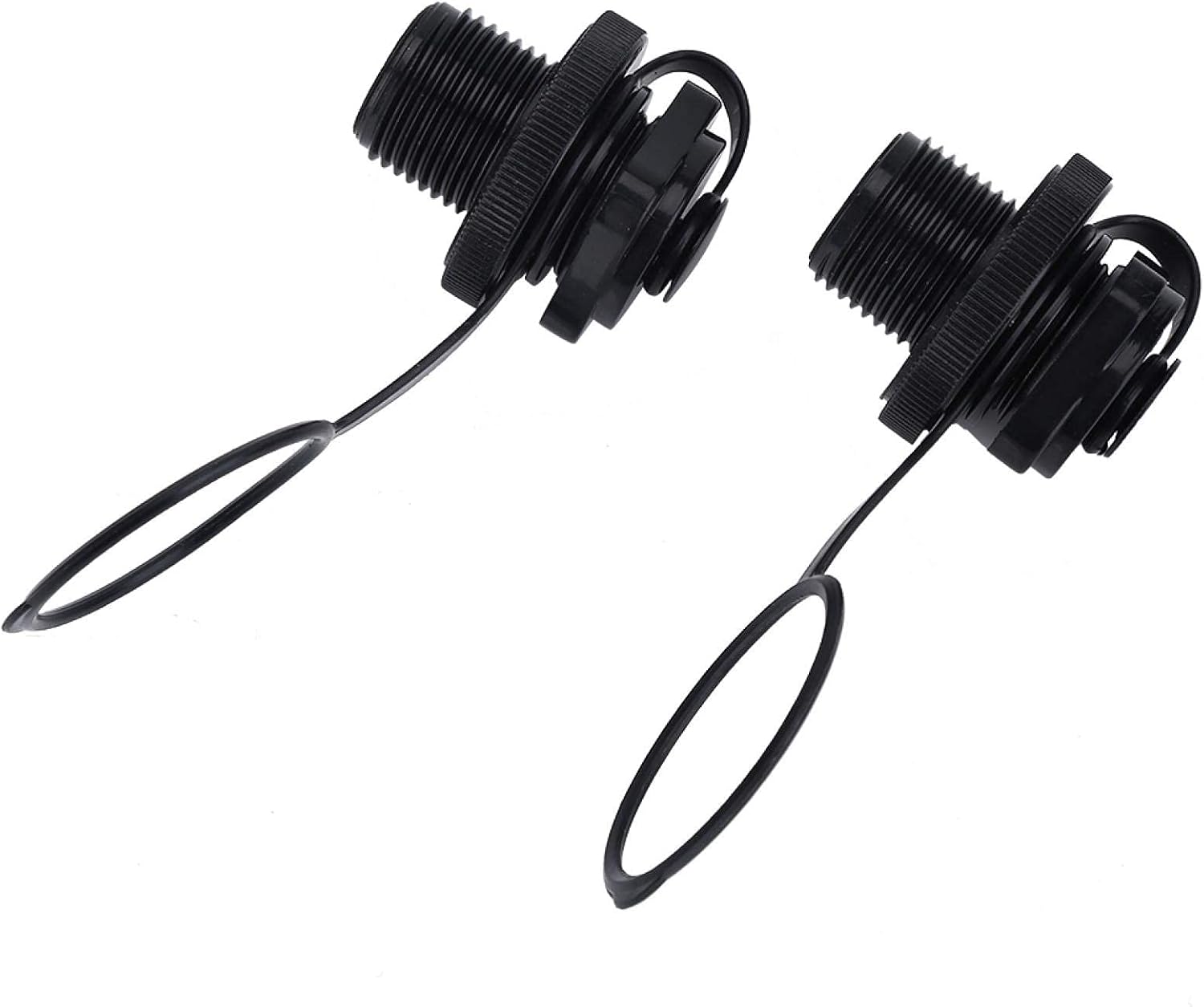 2Pcs Inflatable Boat Valve, Spiral Air Plug for Kayak, Raft, Air Mattress - Replacement Screw Boston Valve for Rubber Dinghy, Pool Airbeds