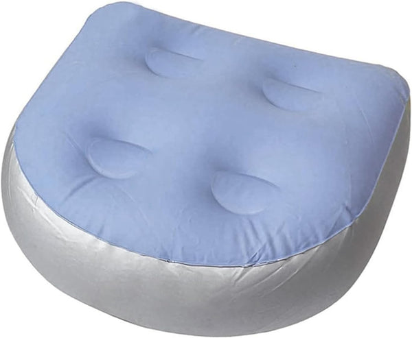 Soft Comfortable Spa Cushion Pad with 4 Pcs Suction Cups - Blue
