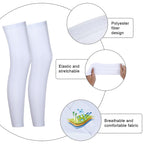 4 Pieces Sports Leg Sleeves, Breathable Sun Protection Leg Covers, Quick-Dry Full Length Leg Sleeves for Men Women, Ideal for Running Basketball Cycling