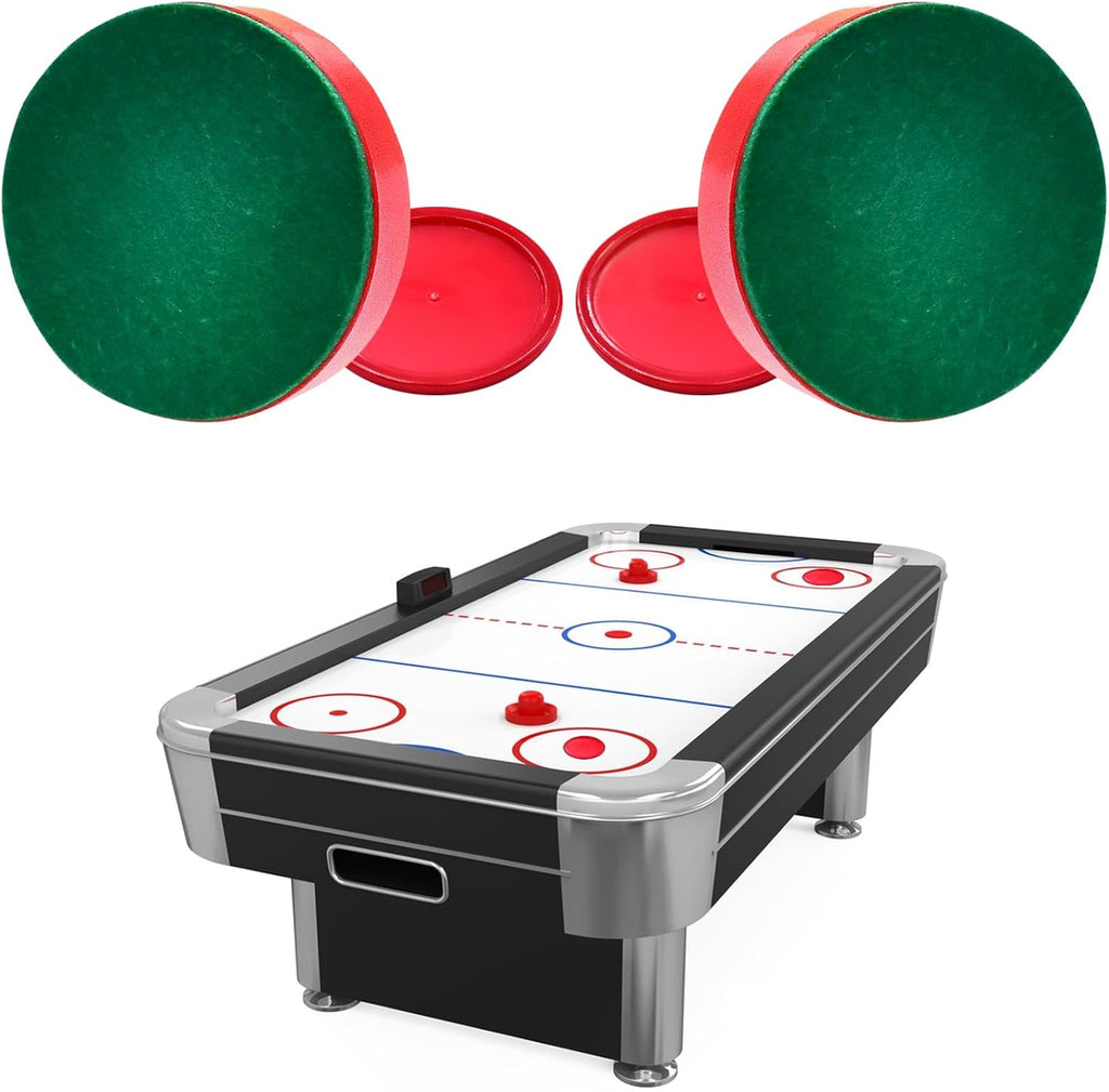 Mini Air Hockey Set - 2 Red Pushers and 4 Red Pucks (60mm) - Great Goal Handles and Paddles Replacement Accessories