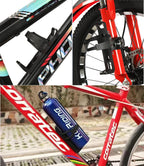 2 Pack Bike Bottle Holder, Universal Bicycle Water Bottle Cage Holder, Water Cup Holder for Bike Stroller Walker, Adjustable Mountain Bike Drink Cup with 360 Degree Rotating for Cycling MTB Black+Red