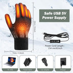 USB Heated Gloves, Winter Warm Heated Gloves Touchscreen Gloves Hand Warmers Work Gloves Unisex Washable Knitting Glove (style2)