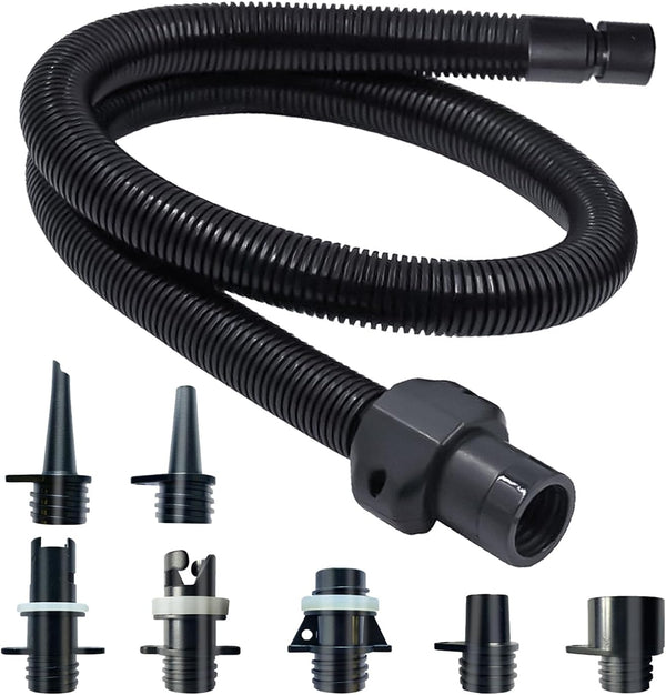 Paddle Board Pump Adapter Hose Adaptor Hose Kit with 7 Air Valve Nozzles