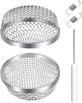 RV Furnace Vent Insect Screen Cover 2 Pack with Installation Tool, Durable Mesh RV Flying Insect Screen for Campers and Trailers, Easy Fit, Rust Proof, Keeps Bugs Out