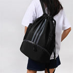 Soccer Bags, Drawstring Backpack Gym Bag with Shoe Compartment and Mesh Pockets for Soccer Basketball Volleyball Football Sports Gym