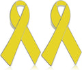 Yellow Ribbon Brooch Israel Hostage Women Men Bring Them Home Brooch Yellow Ribbon Breast Cancer Awareness Stand-Up Collar Brooch Support Campaign Charitable Donations Events Gift Items Accessories 2 pcs.