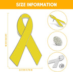 Yellow Ribbon Brooch Israel Hostage Women Men Bring Them Home Brooch Yellow Ribbon Breast Cancer Awareness Stand-Up Collar Brooch Support Campaign Charitable Donations Events Gift Items Accessories 2 pcs.