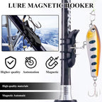 10PCS Lure Magnetic Hooker, Automatic Hook Keeper for Fishing Rod, Hook Holder with 2 Sizes Rubber Rings