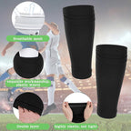 Shin Pads Sock, 2 Pairs Soccer Shin Guard Sock, Breathable Soccer Shin Guard Socks with Pockets, Shin Pads Holder