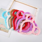 Women Winter Thick Plush Headband Round Bear Ears Makeup Hair Hoop Bandana Yellow
