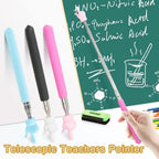 4 Pcs Telescopic Teachers Pointer, Extendable Whiteboard Finger Pointer Stick, Mini Retractable Classroom Pointer for Elementary School Kindergarten Teacher,Guides, Coach,Extends to 21.65"