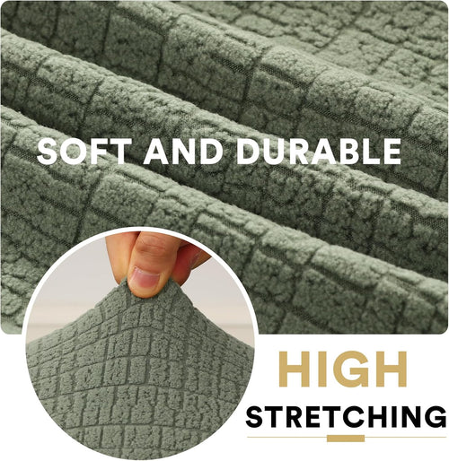 100% Waterproof RV Dinette Cushion Covers Booth Set Elastic Camper Replacement Couch Washable Jacquard Crizzle Pattern (2 Backrest Cover & 2 Bench Cover, Seagrass) Seagrass
