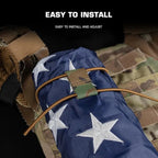 Tactical Flag Bungee Elastic Fastener Strap Shock Cord Retention Molle Webbing Loop Lock Secure Plate Carrier Attachment -