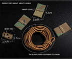Tactical Flag Bungee Elastic Fastener Strap Shock Cord Retention Molle Webbing Loop Lock Secure Plate Carrier Attachment -