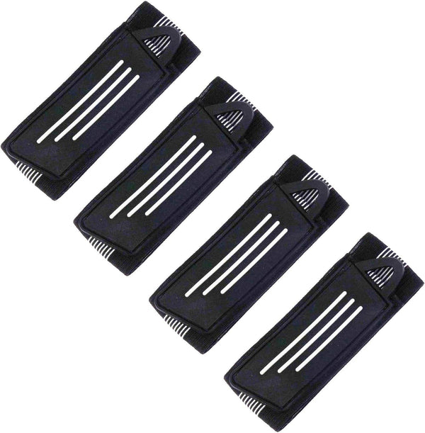 4 Pack Elastic Bike Bicycle Ankle Leg Riding Puttee Cycling Safety Bind Pant Bands Clip Strap Belt Fully Adjustable for Cycling, Jogging, Camping
