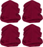Winter Neck Warmer, Drawstring Warm Face Scarf Covering Windproof Gaiter for Men Women Wine Red -