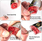 Fishing Speed Clips Power Quick for Lures Change Stainless Steel Lure Snaps Saltwater Freshwater Crankbait Tackle XS-25LB-0.5" 20 Pack