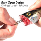 Fishing Speed Clips Power Quick for Lures Change Stainless Steel Lure Snaps Saltwater Freshwater Crankbait Tackle XS-25LB-0.5" 20 Pack
